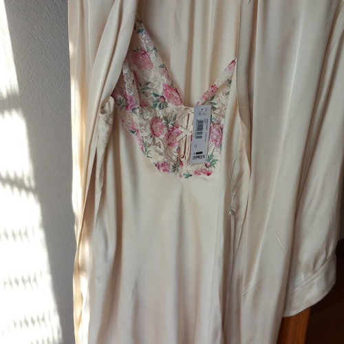 Kimono and nightdress set new, champagne color, viscose Yamamay