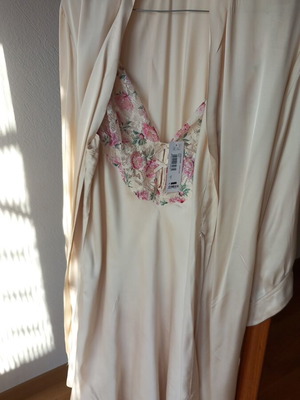 Kimono and nightdress set new, champagne color, viscose Yamamay