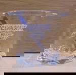  Metaxa κονιάκ παλιά διαφημιστική γυάλινη παγοθήκη με μεταλλική τσιμπίδα
