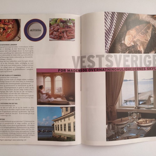 Vintage travel guide to Western Sweden used, Danish language, 2001