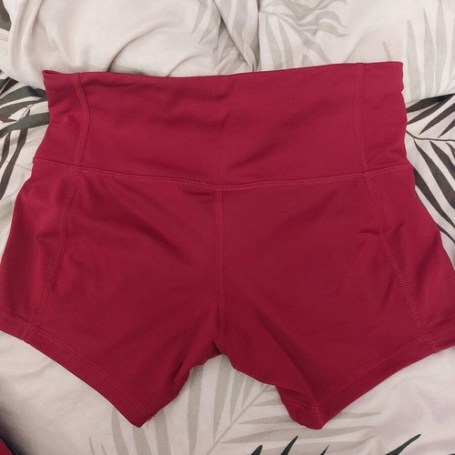 Adidas elastic shorts used, red, size S