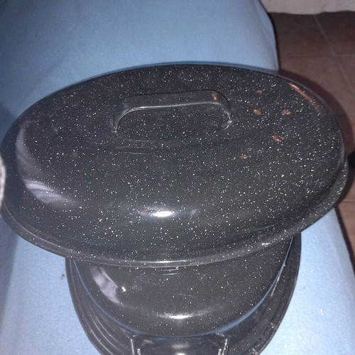 Small new black roasting pan