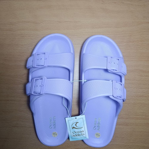 Ocean Addicts slippers with double strap, lilac