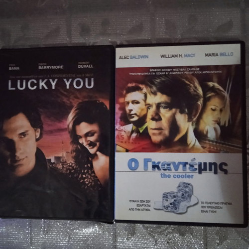 DVD movies used, pack Lucky You and The Cooler