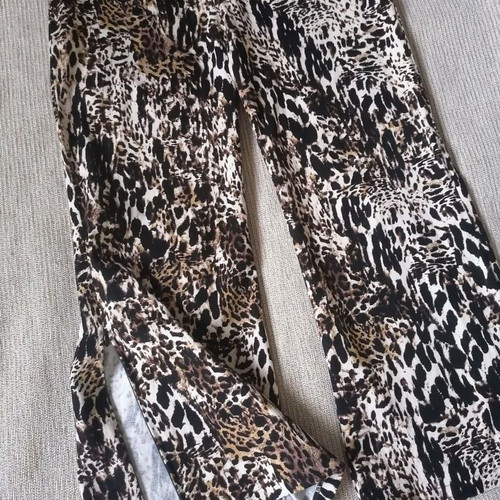 GLS women's crop pants L/XL like new, beige and brown