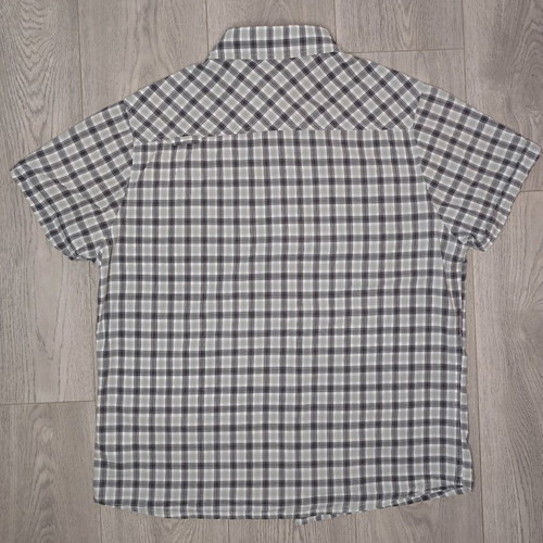 Tex men's short-sleeve shirt size XL like new, gray and white plaid