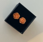Rose earrings like new, orange