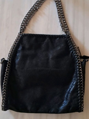 Black shoulder bag envelope like new with Falabella-style chain