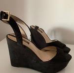 Pull and Bear platform shoes used, black, size 37