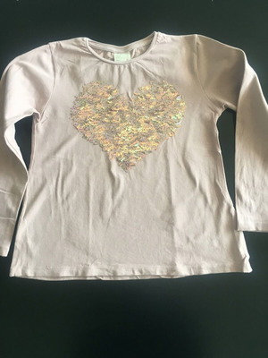 Zara blouse used for 8-year-old girl with heart pattern