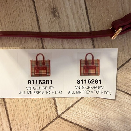 Burberry tote bag red new with all accessories and receipt