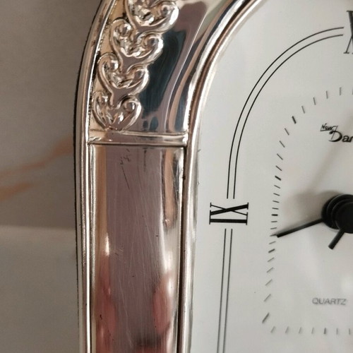 Silver table clock 925 like new, mechanism needs replacement