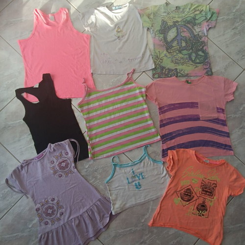 Summer clothes pack for girl size 8, 25 pieces like new, multicolor