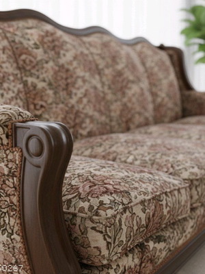 Σετ σαλονιού vintage με 4θέσιο καναπέ και 2 πολυθρόνες σαν καινούργιο