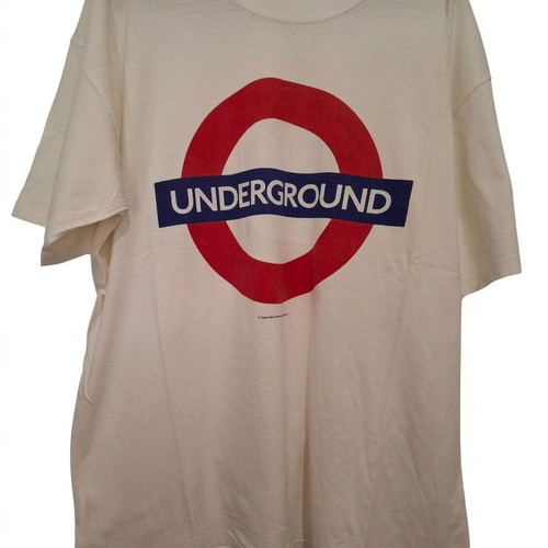 Tshirt London Underground collectible used, size large, white cotton