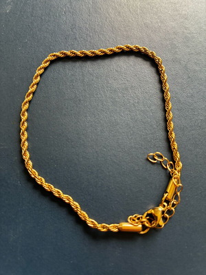 Unisex bracelet new, gold plated