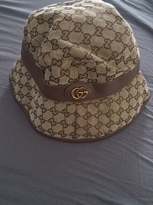 Gucci hat like new, brown, size M