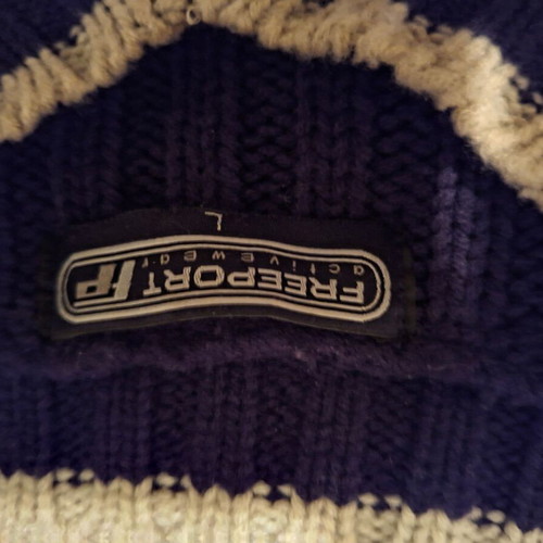 Freeport acrylic pullover Large like new blue