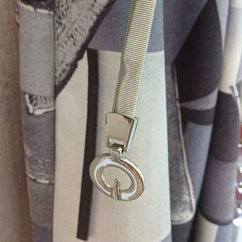 Dress with geometric patterns in grey color new, size S