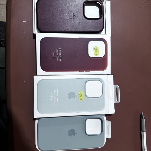iPhone 14 Pro cases used, leather and silicone