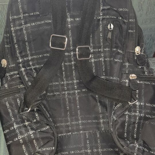 Backpack with multiple compartments, like new, black