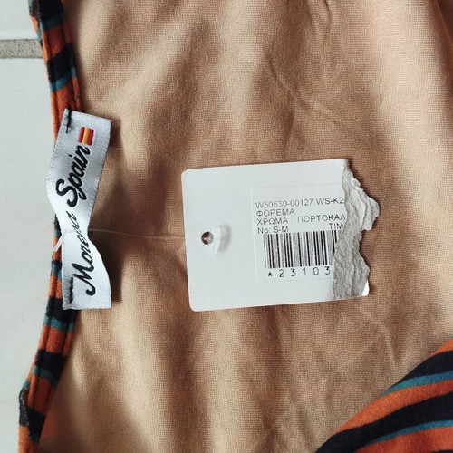 Morena Spain orange patterned short dress new, sizes S-M