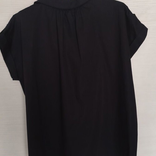 Black blouse one size like new with necklace gift