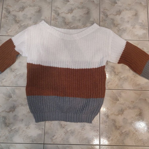 Knitted multicolor sweater used, size XL