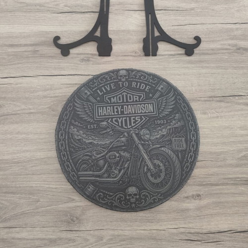 Harley-Davidson decorative slate with base, new