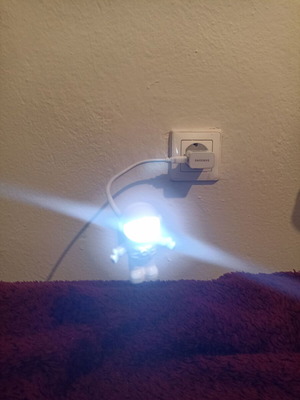 Astronaut-shaped night light lamp