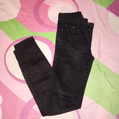 Cotton black jeans like new, XS/S