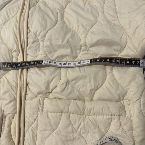 Light cream quilted lightweight women's jacket, size L
