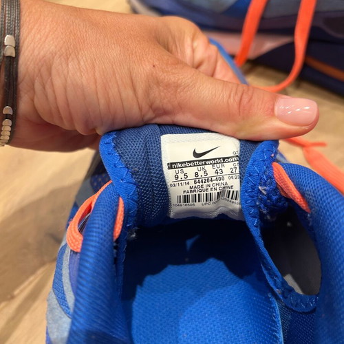 Nike athletic shoes used, blue, size 43