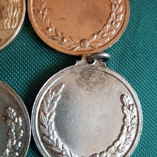 Vintage Volleyball Medals Tournois Classes A 1958 Set of 4 like new