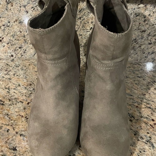 Bershka platform ankle boots used, brown, size 38