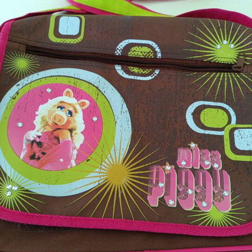 Miss Piggy Messenger Bag used, large school shoulder bag