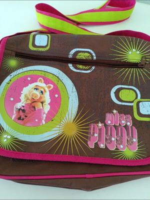 Miss Piggy Messenger Bag used, large school shoulder bag