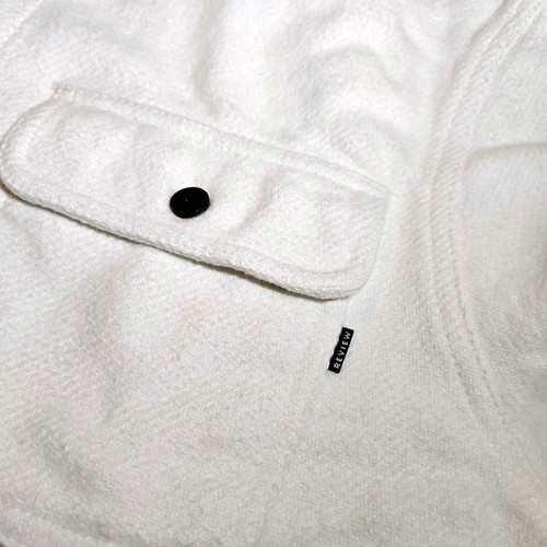 Review men's white shirt jacket size L like new