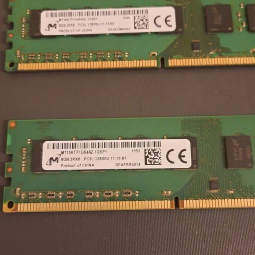 Micron 16GB (2x8GB) DDR3L 1600MHz RAM set