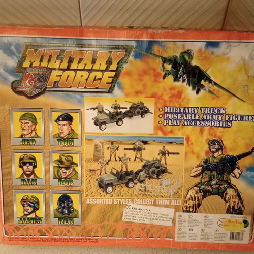 Military Force figures used, sealed in box