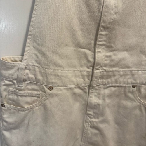 MANGO denim mini dress salopette like new, white, size M