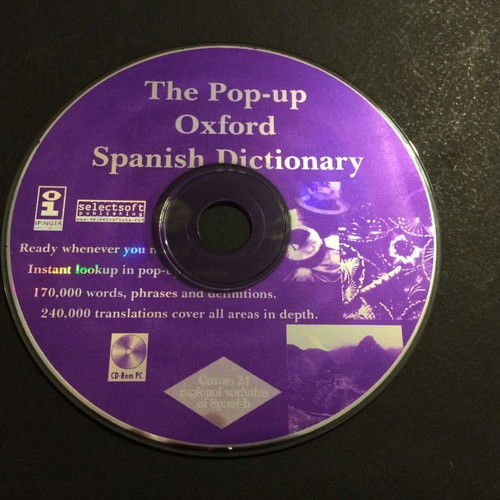 Oxford Spanish Dictionary CD Rom 2002 like new