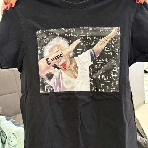 Children's short-sleeve T-shirt used with Einstein print size S