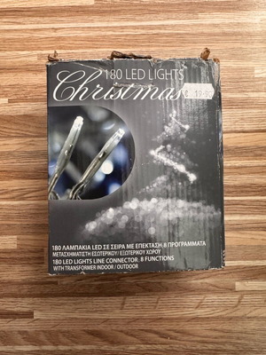 180led Christmas lights like new with extension and 8 programs