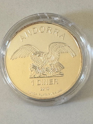 Ανδόρρα 2013 1 Diner ασημένιο νόμισμα, Proof, KM# 268