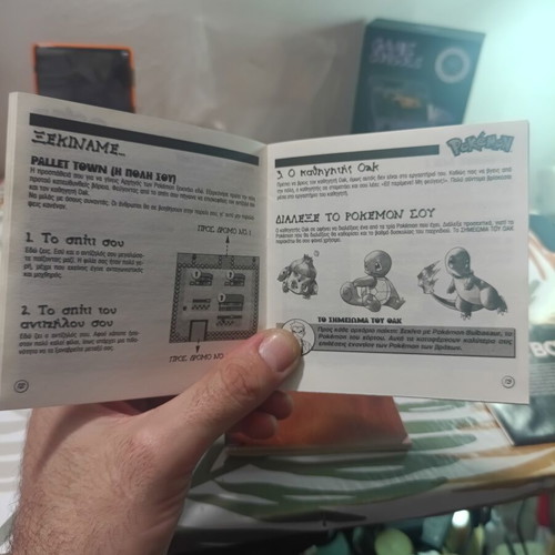 Pokemon Red CIB with Greek Trainer's Manual used