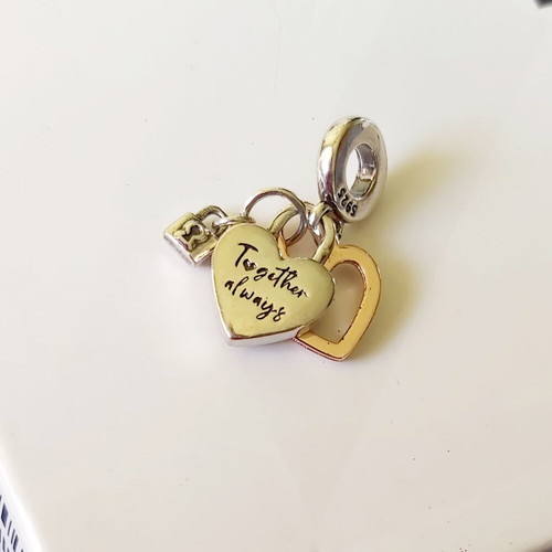Silver 925 charm For Always Together new, gold and silver
