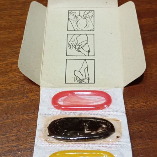 Retro condoms for collectors new in original packaging