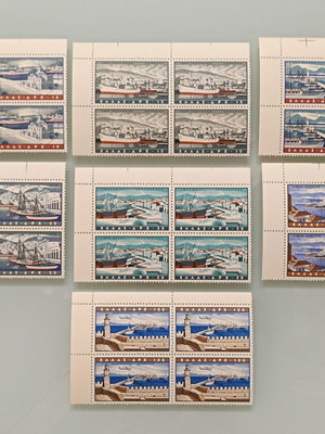 1958 Limania Complete Air Mail Stamp Series new, mint corner sheets