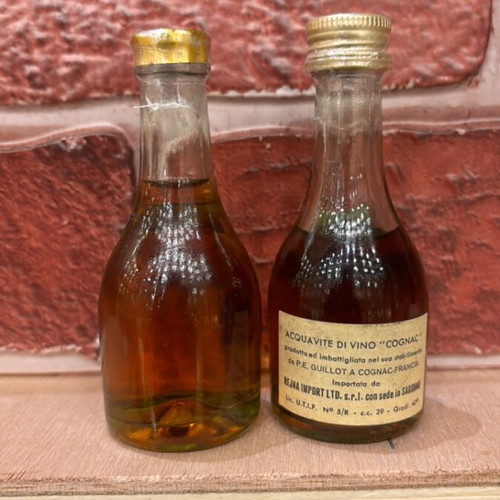 Set of 2 VSOP Cognac Miniatures 2x30ml Gutier Freres Napoleon and Guillot